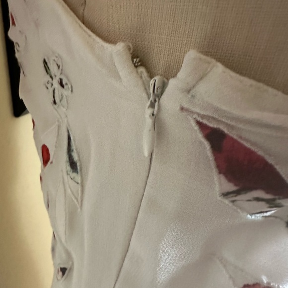 Farm Rio by Anthropologie White Embroidered Floral Maxi Dress. Size 4 - Picture 11 of 15